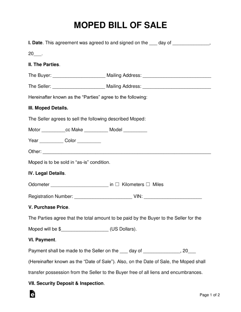 free notarized bill of sale form for car hawaii