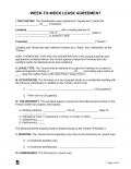 free week to week weekly lease agreement template pdf