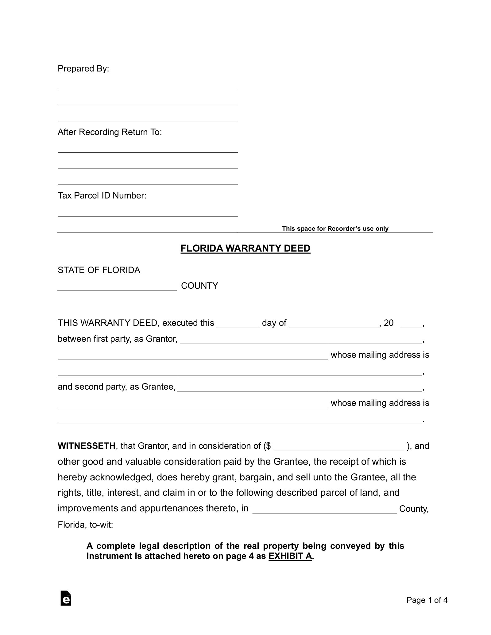 free-printable-warranty-deed-forms-florida-printable-forms-free-online