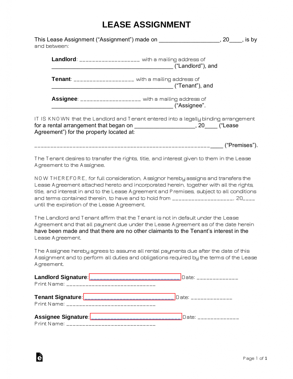 lease assignment contract