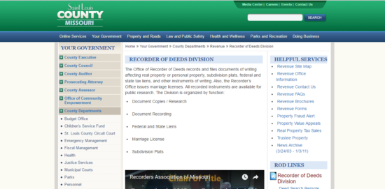 saint louis county recorder of deeds page
