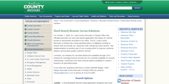 saint louis county recorder of deeds search page