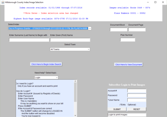 hillsborough county registry of deeds search index