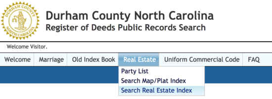 durham county register of deeds search real estate index 