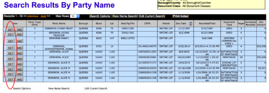 new york city office of registry search results page