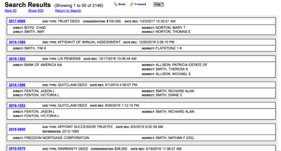 harney county recorder clerk document search results