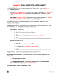 Free Non-Compete Agreement Template - PDF | Word – eForms