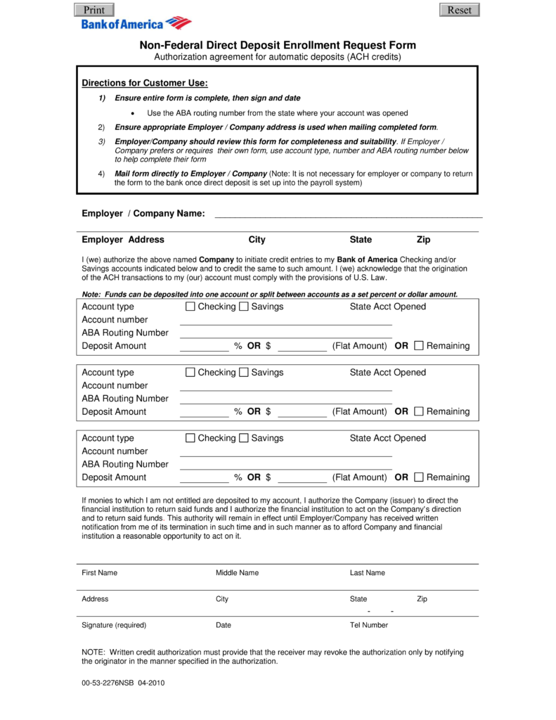 Free Printable Printable Direct Deposit Authorization Form Template Hot Sex Picture 8909