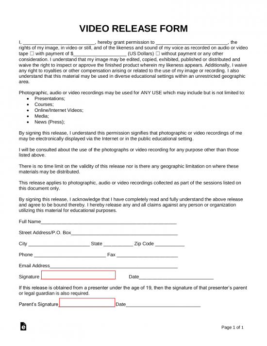 Free Release of Liability (Waiver) Forms (14) PDF Word eForms