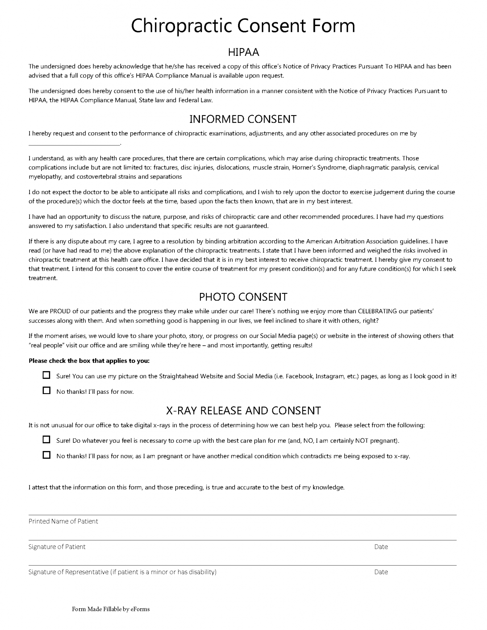 Free Medical Records Release Authorization Form (Waiver) | HIPAA - PDF ...