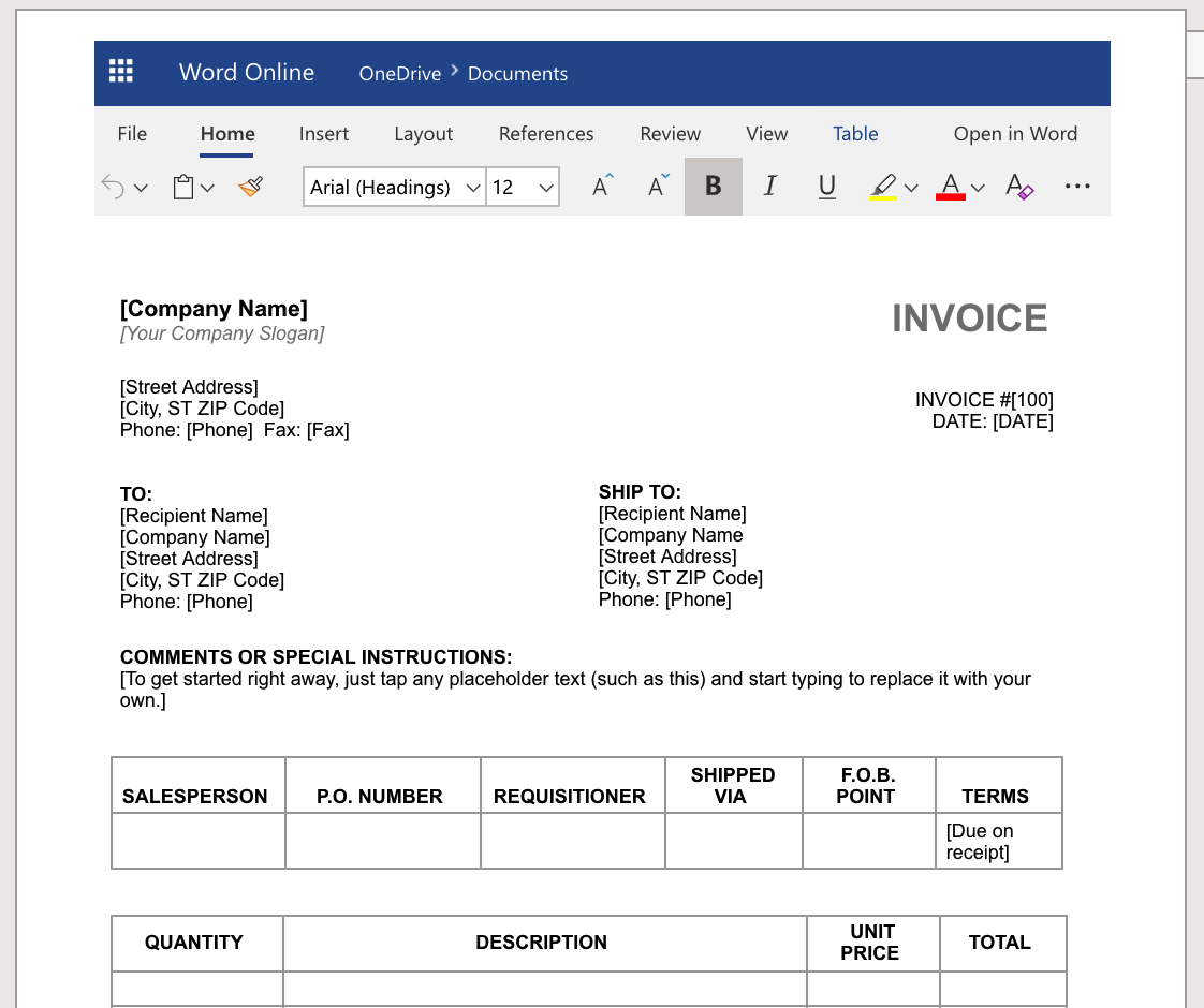 Free Blank Invoice Templates - PDF – eForms