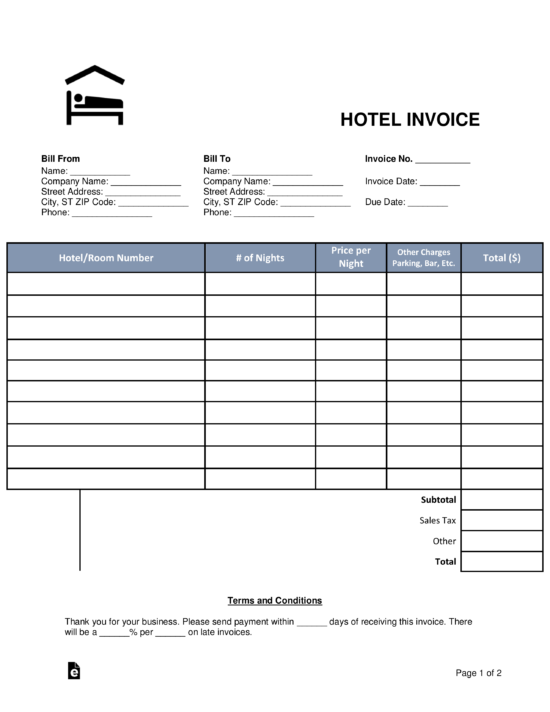 Film Invoice Template