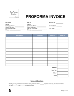 ProForma Invoice Template