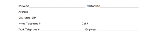 emergency contact form employee