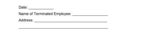 Free employee termination letter word pdf eforms free fillable 