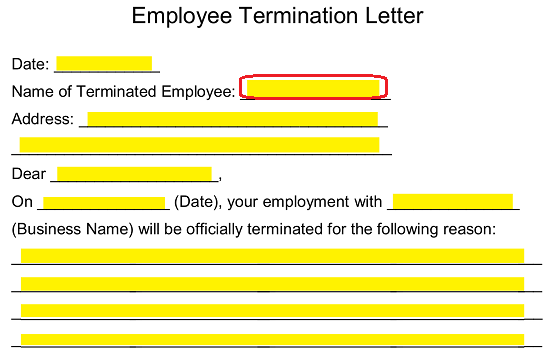 Free Employee Termination Letter Template - PDF | Word ...