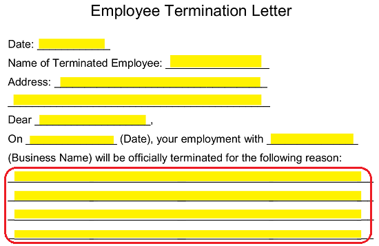Free Employee Termination Letter Template PDF Word EForms