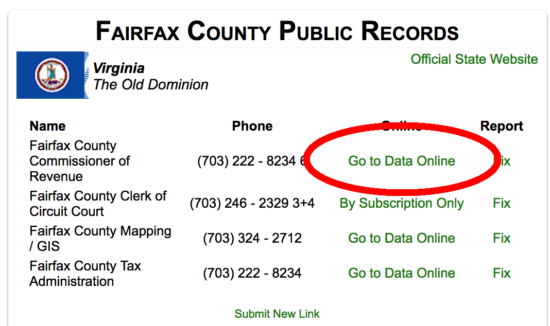 fairfax county public records online link