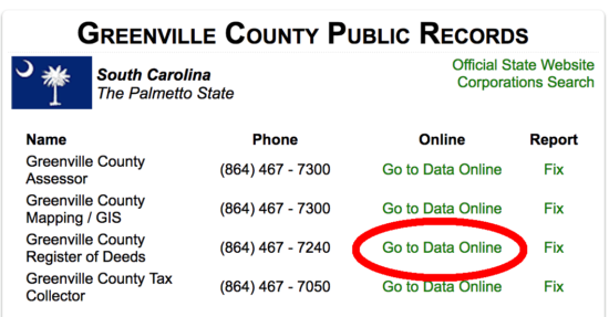 greenville county public records online link