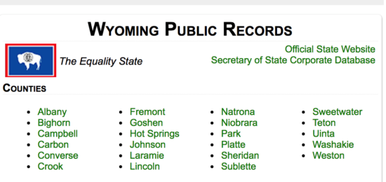 wyoming public records list of counties