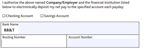 Free Bb T Direct Deposit Authorization Form Pdf Eforms Free Fillable Forms