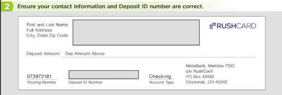 Free Rushcard Direct Deposit Authorization Form Pdf Eforms 3001