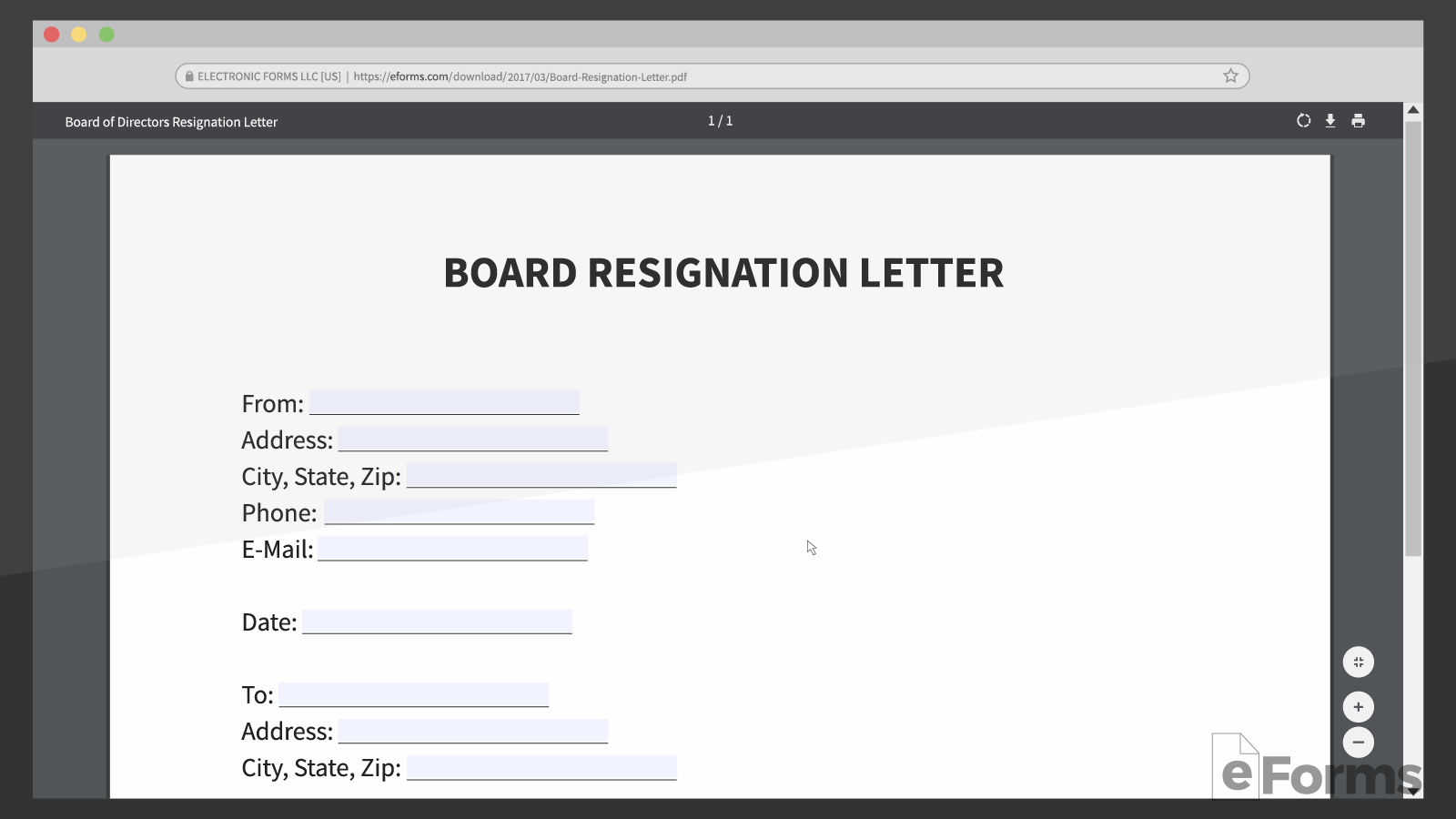 Free Board Resignation Letter Template With Samples PDF Word EForms
