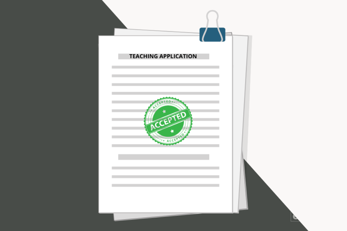 Teaching application that has been accepted