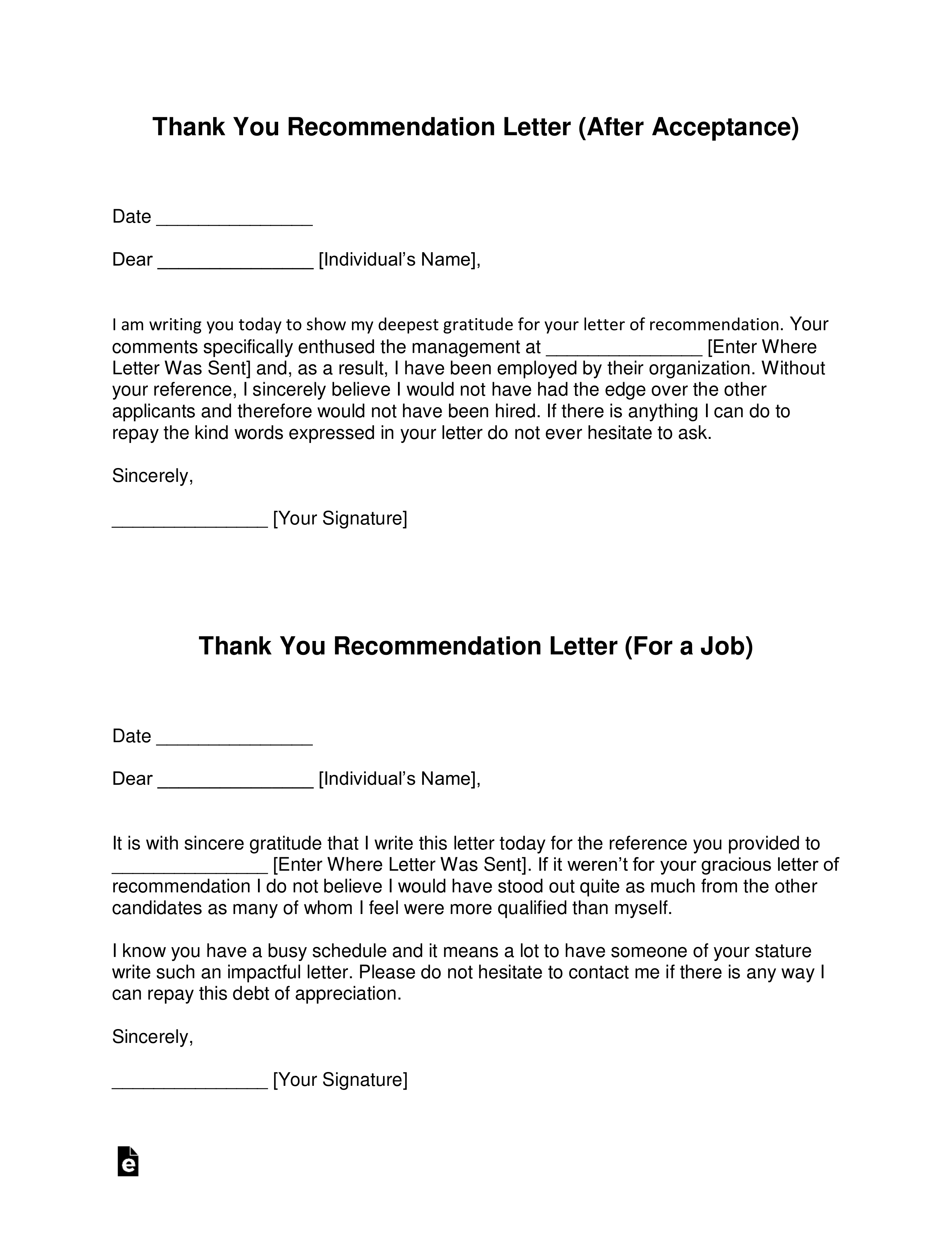 Green Card Recommendation Letter Sample from eforms.com