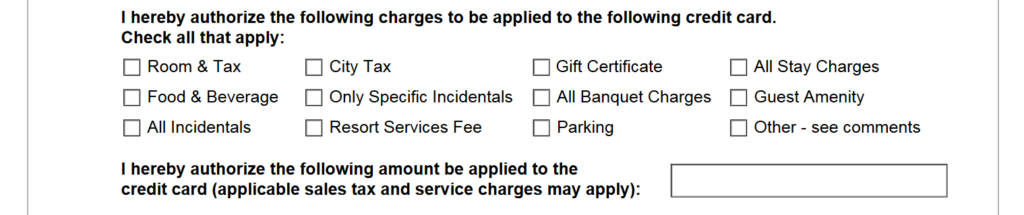 Free Hyatt Credit Card Authorization Form PDF EForms