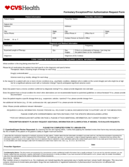 CVS/Caremark Prior (Rx) Authorization Form