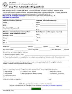 Illinois Medicaid Prior (Rx) Authorization Form