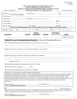Maine Medicaid Prior (Rx) Authorization Form