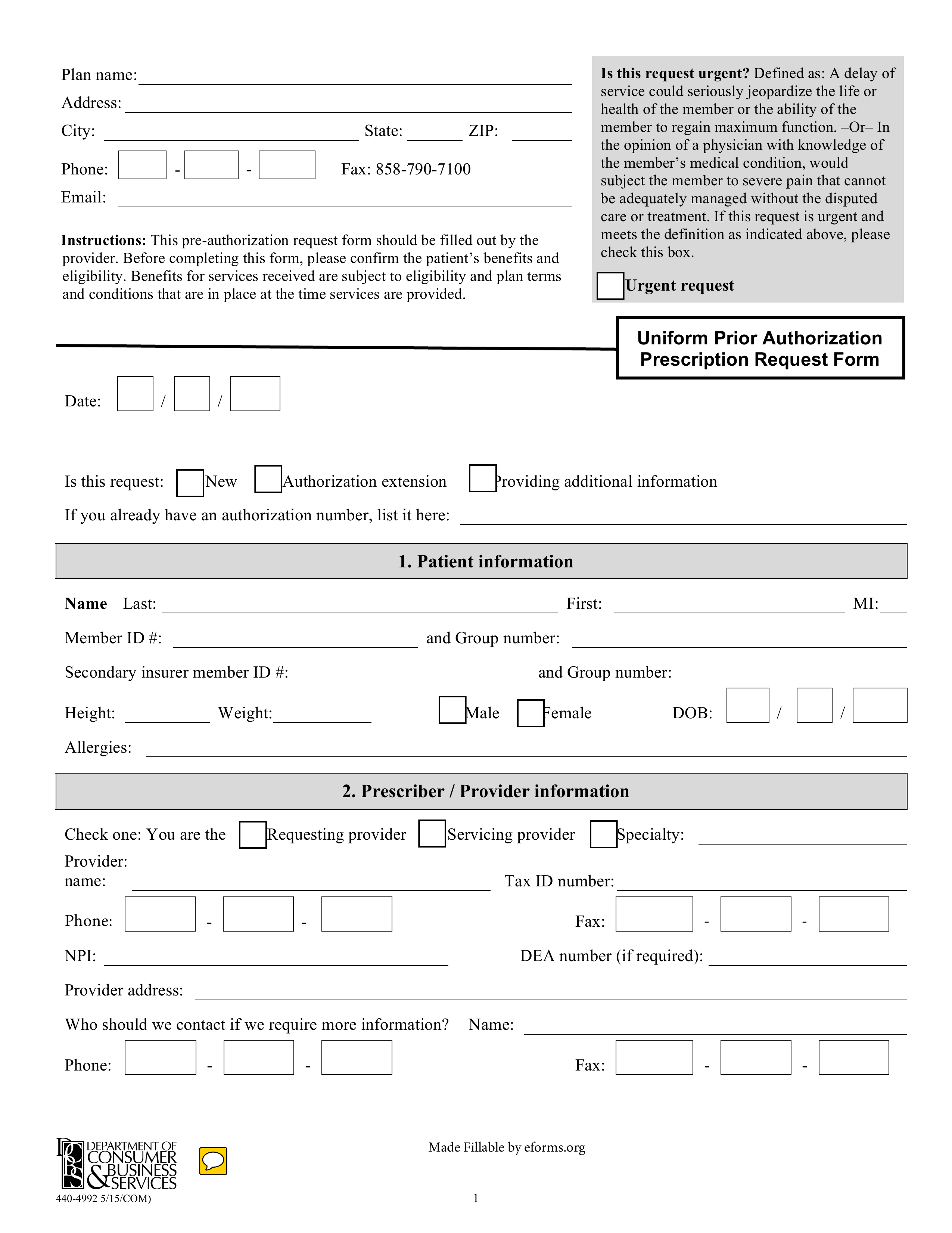 MedImpact Prior (Rx) Authorization Form