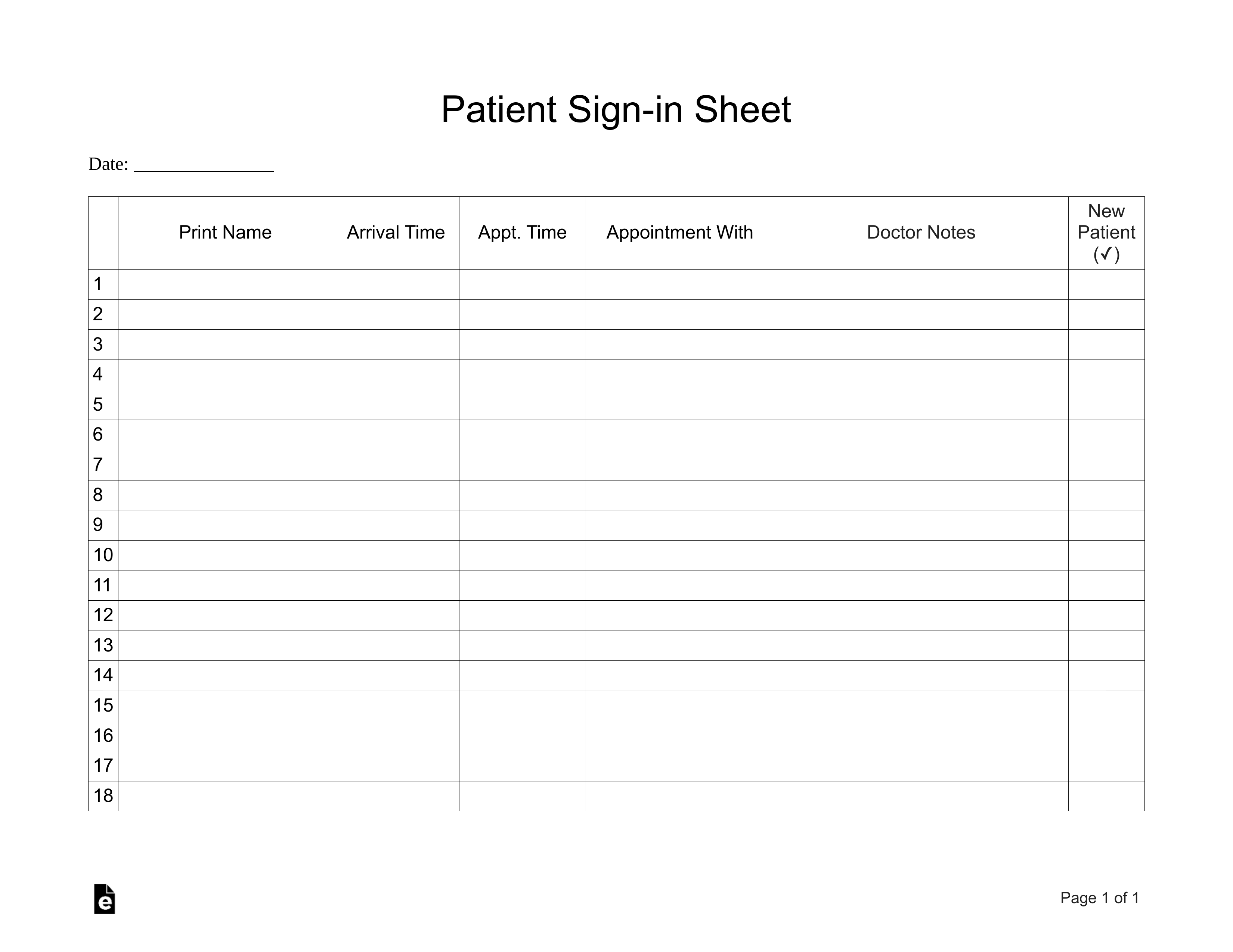 Tabbies Patient Sign-In Label Forms, 8 1/2 X 11 5/8, 125 Sheets/pack