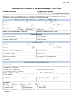 SAV-RX Prior (Rx) Authorization Form