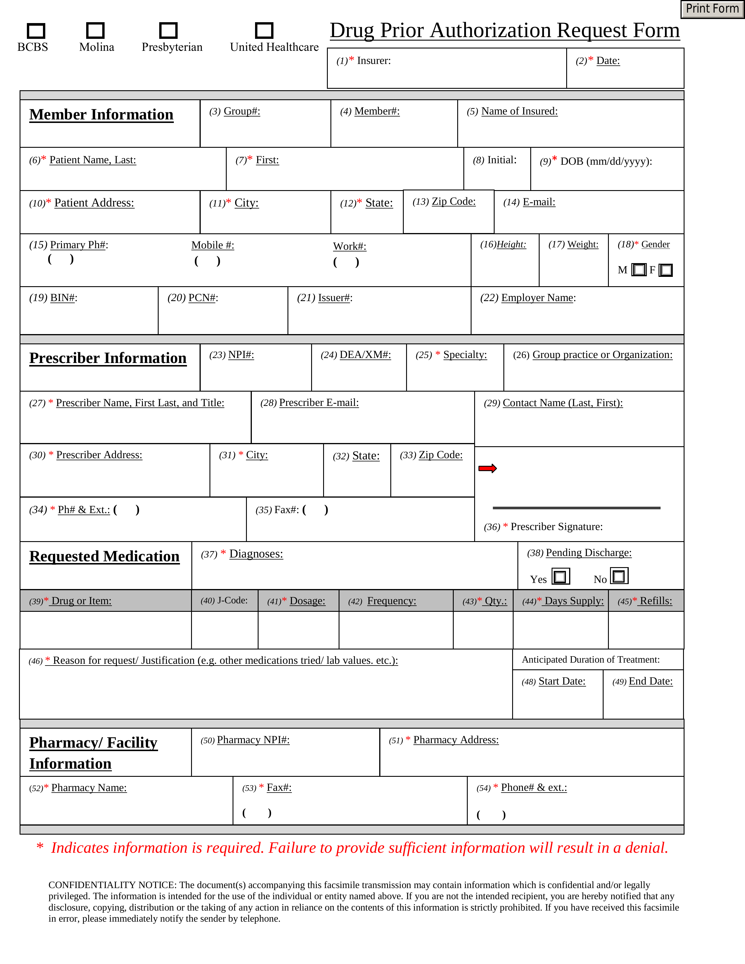 New Mexico Medicaid Prior Authorization Form