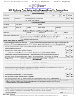 New York Medicaid Prior Authorization Form