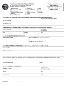 South Dakota Medicaid Prior Authorization Form
