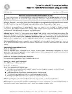 Free Texas Medicaid Prior Authorization Form - PDF 