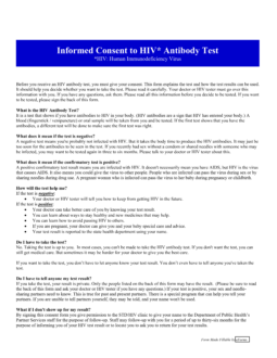 HIV Test Informed Consent Form