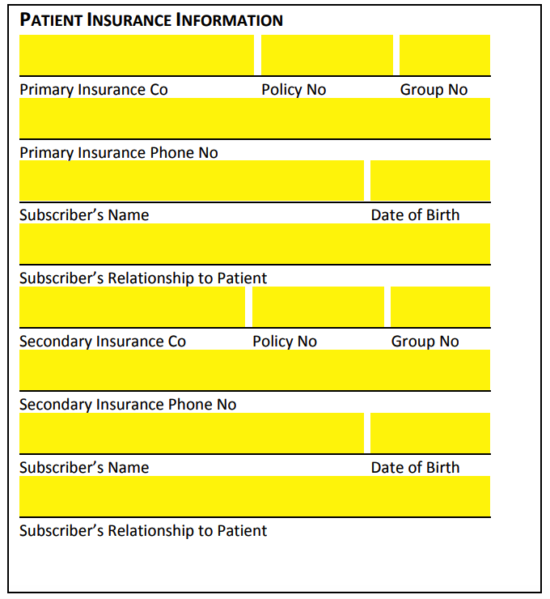 Free Medical Health Insurance Verification Form Pdf Eforms