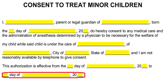 Medical Consent Letter For Minor from eforms.com