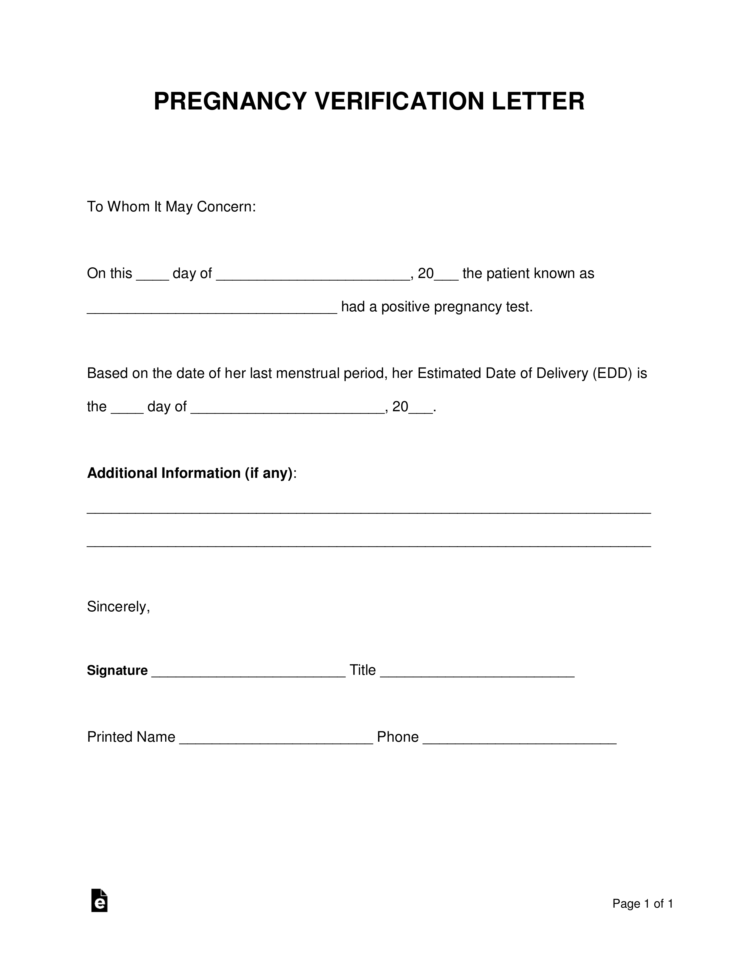 positive pregnancy test results document