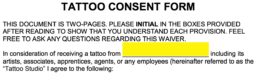 Free Tattoo &amp; Body Piercing Consent Form - Word | PDF | eForms – Free ...