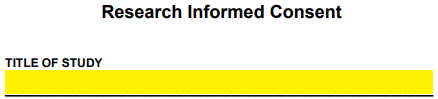 sample consent form for participation in research