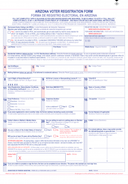 Arizona Voter Registration Form – Register to Vote in AZ