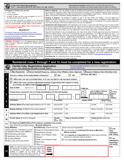 Florida Voter Registration Form – Register to Vote in FL