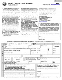 Indiana Voter Registration Form – Register to Vote in IN
