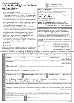 Massachusetts Voter Registration Form – Register to Vote in MA